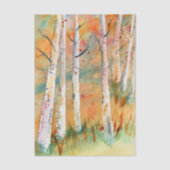 Waterverf Herfst Espenbomen Tissuepapier (Voorkant)