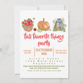 Waterverf Herfst Favoriete Dingen Uitnodiging (Voorkant)