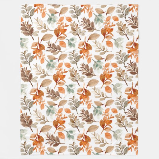 Waterverf Herfst Fleece Deken (Voorkant)