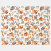 Waterverf Herfst Fleece Deken (Voorkant (Horizontaal))