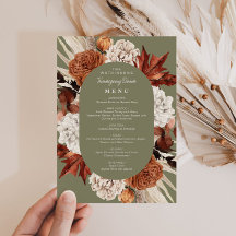 waterverf herfst floraal lijst Thanksgiving menu