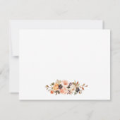 Waterverf herfst Floral - Aangepast goud Notitiekaartje (Achterkant)