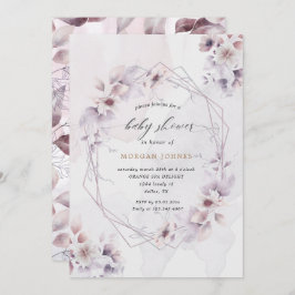 waterverf herfst floral baby shower nodigt  uit