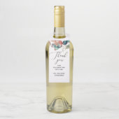 Waterverf herfst floral blueberry bruiloft bedankt flessenhanger (Op fles)