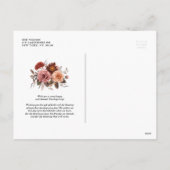 Waterverf Herfst Floral Foto Thanksgiving Feestdagenkaart (Achterkant)