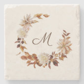 Waterverf Herfst Floral laat foliage Sto Stenen Onderzetter (Voorkant)