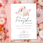 Waterverf Herfst Floral Little Pumpkin Baby shower Kaart