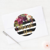 Waterverf Herfst Floral Modern Wedding Label (Envelop)