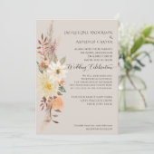 WATERVERF Herfst Floral Pampas Grass Elegant Kaart (Staand voorkant)