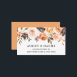 Waterverf herfst Floral Peach Wedding Registry Informatiekaartje<br><div class="desc">De moderne Elegant Waterverf Floral Wedding Registry Insert Kaart bevat mooie herfstbloemen. Oranje rozen,  perzikbladeren,  gouden rozen,  roze rozen,  roze appelrozen,  witte rozen,  eucalyptusbladeren en andere botanische groen. Peach back.</div>