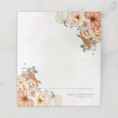 Waterverf Herfst Floral Pumpkin Datum huwelijk Plaatskaartje (Buitenkant ongevouwen)