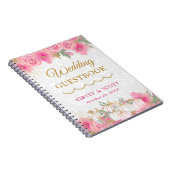 Waterverf Herfst Floral Pumpkin Wedding Guest Book Notitieboek (Rechterzijde)