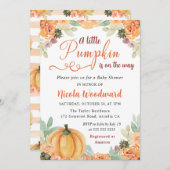 Waterverf Herfst Floral Pumpkins Baby shower Kaart (Voorkant / Achterkant)