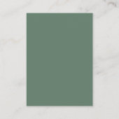 Waterverf herfst Floral Sage Green QR RSVP Informatiekaartje (Achterkant)