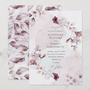 waterverf herfst floral Wedding Invitation Kaart