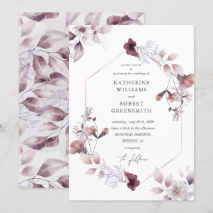 waterverf herfst floral Wedding Invitation Kaart