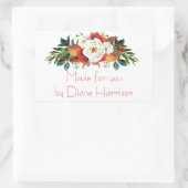 Waterverf Herfst Flowers Rechthoekige Sticker (Tas)