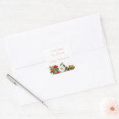 Waterverf Herfst Flowers Vierkante Sticker (Envelop)