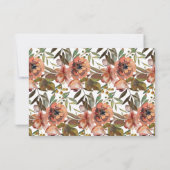 WATERVERF HERFST FLOWERS WEDING BEDANKKAART (Achterkant)