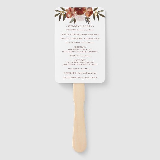 WATERVERF HERFST FLOWERS WEDING HANDWAAIER (Achterkant)