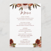 WATERVERF HERFST FLOWERS WEDING MENU (Voorkant)