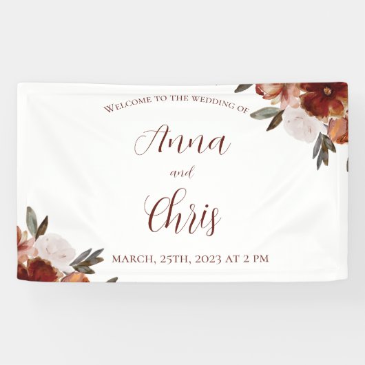 WATERVERF HERFST FLOWERS WEDING SPANDOEK (Horizontaal)
