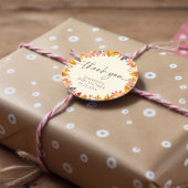 Waterverf Herfst Foilage Baby shower dank u Ronde Sticker