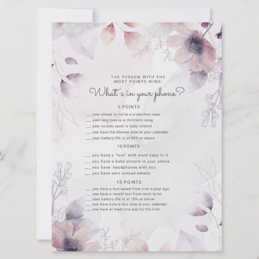 waterverf herfst foliag Baby shower (Voorkant)