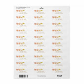 Waterverf Herfst Foliage Return-adres Etiket (Full Sheet)
