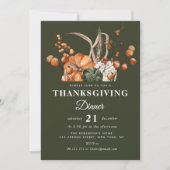 waterverf herfst gebladerte Thanksgiving potluck Kaart (Voorkant)