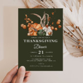 waterverf herfst gebladerte Thanksgiving potluck Kaart