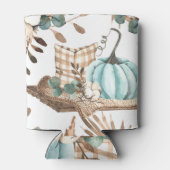 Waterverf herfst: gekleurd pompoenpatroon blikjeskoeler (Achterkant)