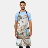 Waterverf herfst: gekleurd pompoenpatroon schort (Gedragen)