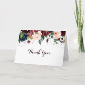 Waterverf Herfst gevouwen bruiloft dank u kaart (Voorkant)