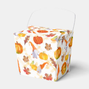 Waterverf Herfst gnomen, pompoenen en bladeren Bedankdoosjes