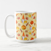 Waterverf Herfst gnomen, pompoenen en bladeren Koffiemok (Links)