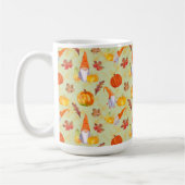 Waterverf Herfst gnomen, pompoenen en bladeren Koffiemok (Links)