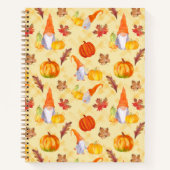 Waterverf Herfst gnomen, pompoenen en bladeren Notitieboek (Voorkant)