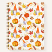 Waterverf Herfst gnomen, pompoenen en bladeren Notitieboek (Voorkant)
