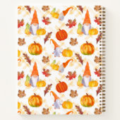Waterverf Herfst gnomen, pompoenen en bladeren Notitieboek (Achterkant)