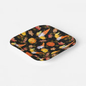 Waterverf Herfst gnomen, pompoenen en bladeren Papieren Bordje (Gebogen)