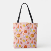 Waterverf Herfst gnomen, pompoenen en bladeren Tote Bag (Achterkant)