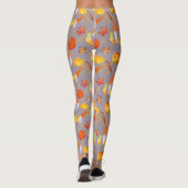 Waterverf Herfst gnomen, pompoenen en bladeren van Leggings (Achterkant)