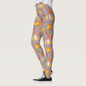 Waterverf Herfst gnomen, pompoenen en bladeren van Leggings (Links)