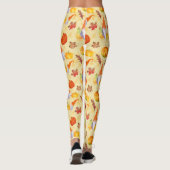 Waterverf Herfst gnomen, pompoenen en bladeren van Leggings (Achterkant)