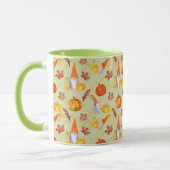 Waterverf Herfst gnomen, pompoenen en lederen comb Mok (Links)