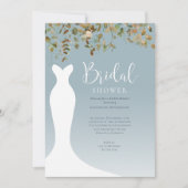 Waterverf Herfst Greenery Dusty Blue Vrijgezellenf Kaart (Voorkant)