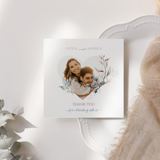 Waterverf Herfst groene eucalyptus met roos goud Kaart