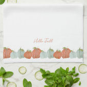 Waterverf Herfst Hallo Pompoenen "Arabische Herfst Theedoek (Gevouwen)