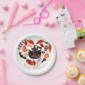 Waterverf Herfst Halloween Baby shower Whimsical Papieren Bordje (Feest)